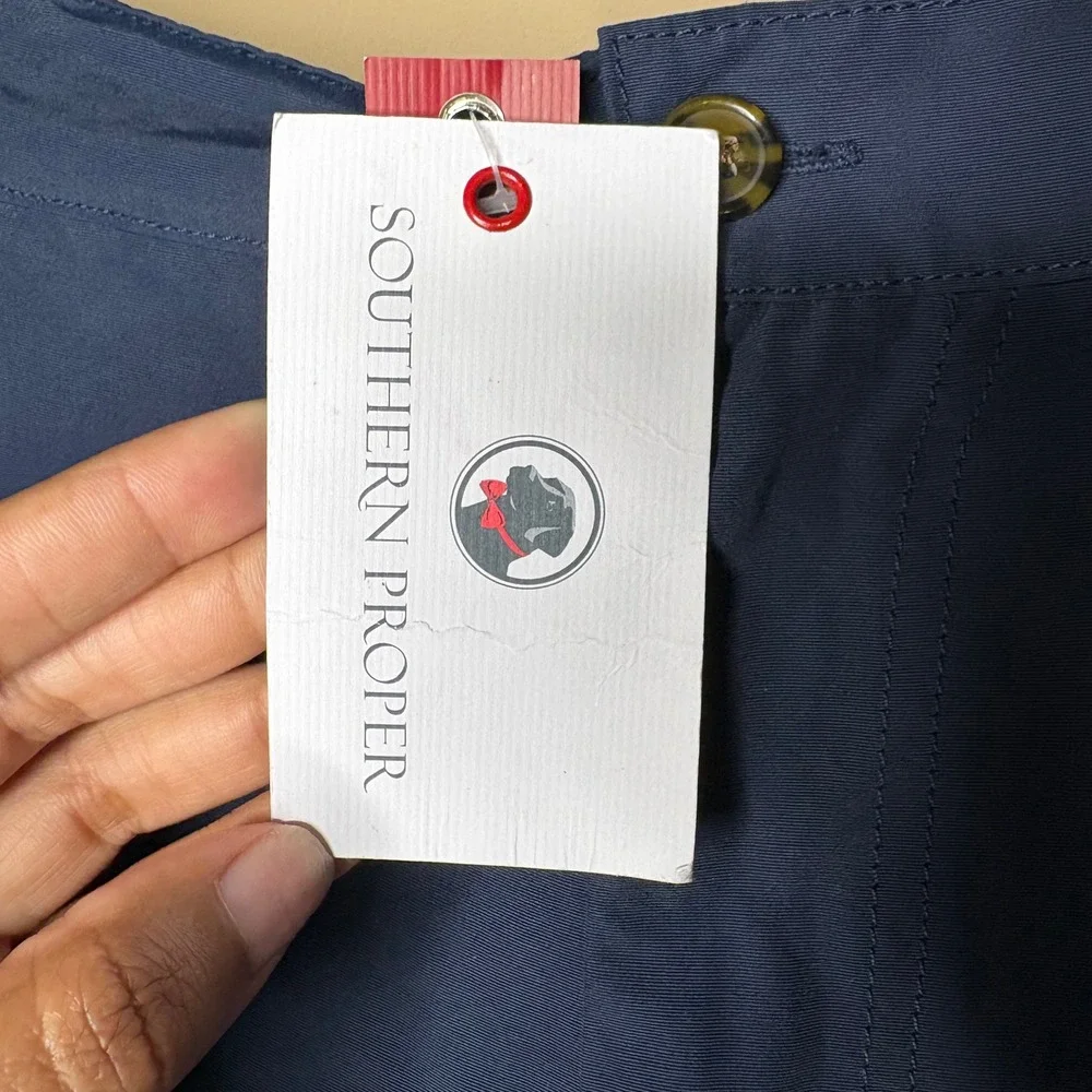 NEW Southern Proper Mens Proper Navy Performance Shorts Size Large